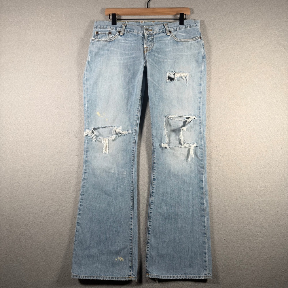 Lucky Brand Dream Jean 12 31 Light Wash Distressed Bootcut Jeans 81UV020 USA